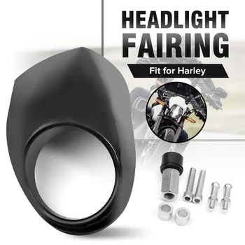 

Motorcycle Head light Mask Headlight Fairing Front Cowl Fork Mount for Harley Sportsters Dynas FX XL 883 1200 Accessory