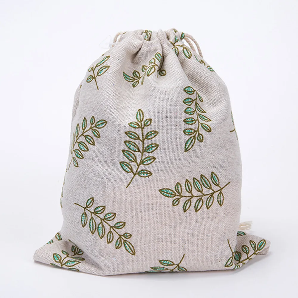 Женский хлопковый тканевый пакет для хранения унисекс сумки на шнурке для женщин карамельный цвет рюкзак-мешок 3 размера сумки с принтом# YY