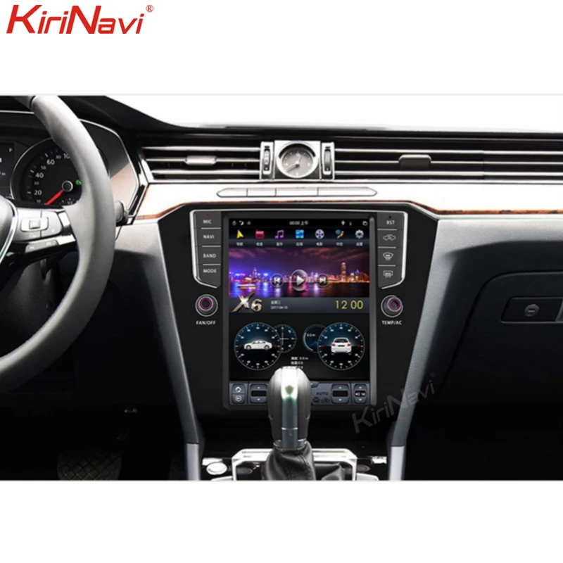 KiriNavi вертикальный экран Tesla style 10,4 ”1 Din Android 8,1 автомобильный Dvd мультимедийный плеер для VW Passat B8 автомобильный Радио gps навигация