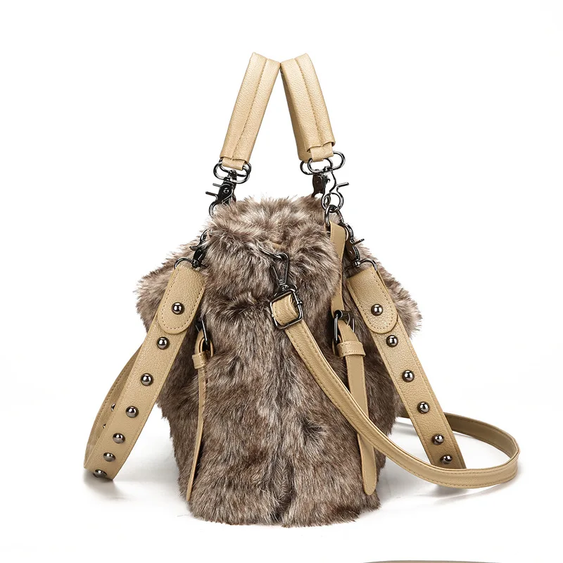 

Bags Bag Women's 2019 New Style Europe And America Fur Clothing Plush Pillow PU Handbag Shoulder Bag WOMEN'S Handbag