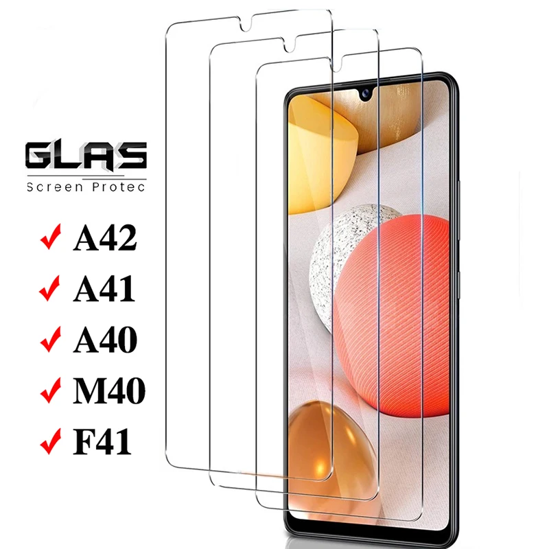 3 предмета в комплекте Galaxya42 чехол для телефона из закаленного стекла Samsung Galaxy A42