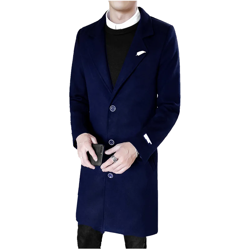  winter mens Trench coat business wedding party men long jacket large size 5xl long coat men Overcoa
