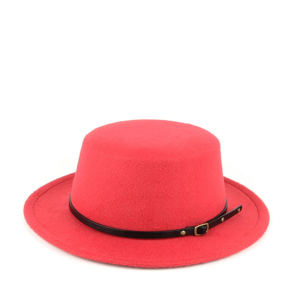 Женская Фетровая Шляпа Fedora, зимние шляпы с широкими полями, осенняя мода, церковная женская имитация шерсти, мужская шляпа-котелок, Панама, сомбреро, Кепка