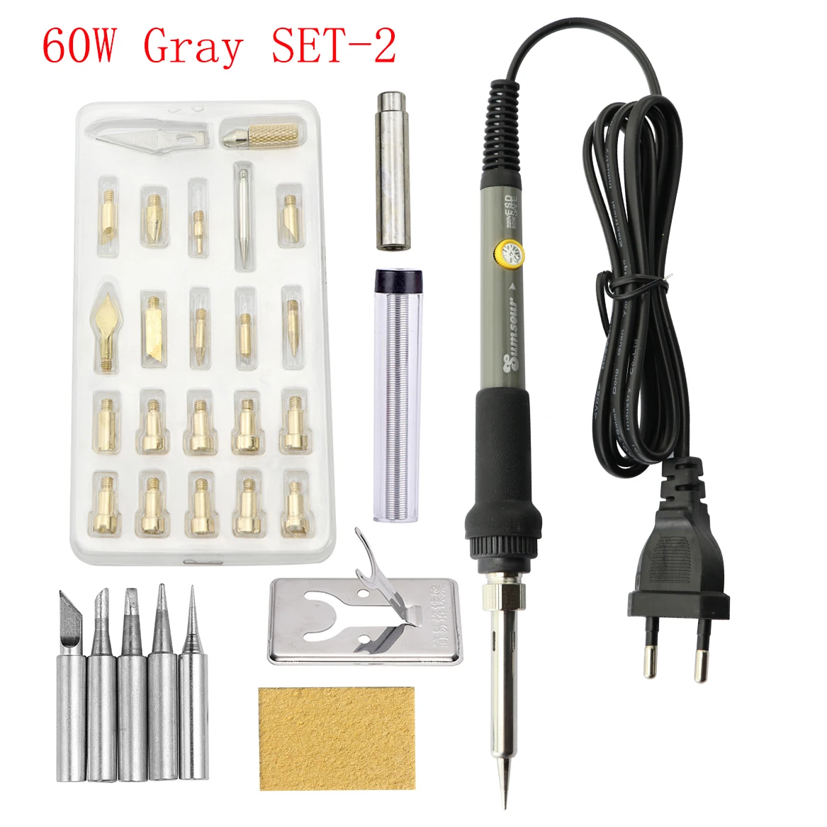 soldering irons & stations 22 in 1 Wood Embossing Burning Carving Pyrography Pen Tools Kit 60W 80W Adjustable Temperature Soldering Iron Hand Operated Set gas welding machine Welding Equipment