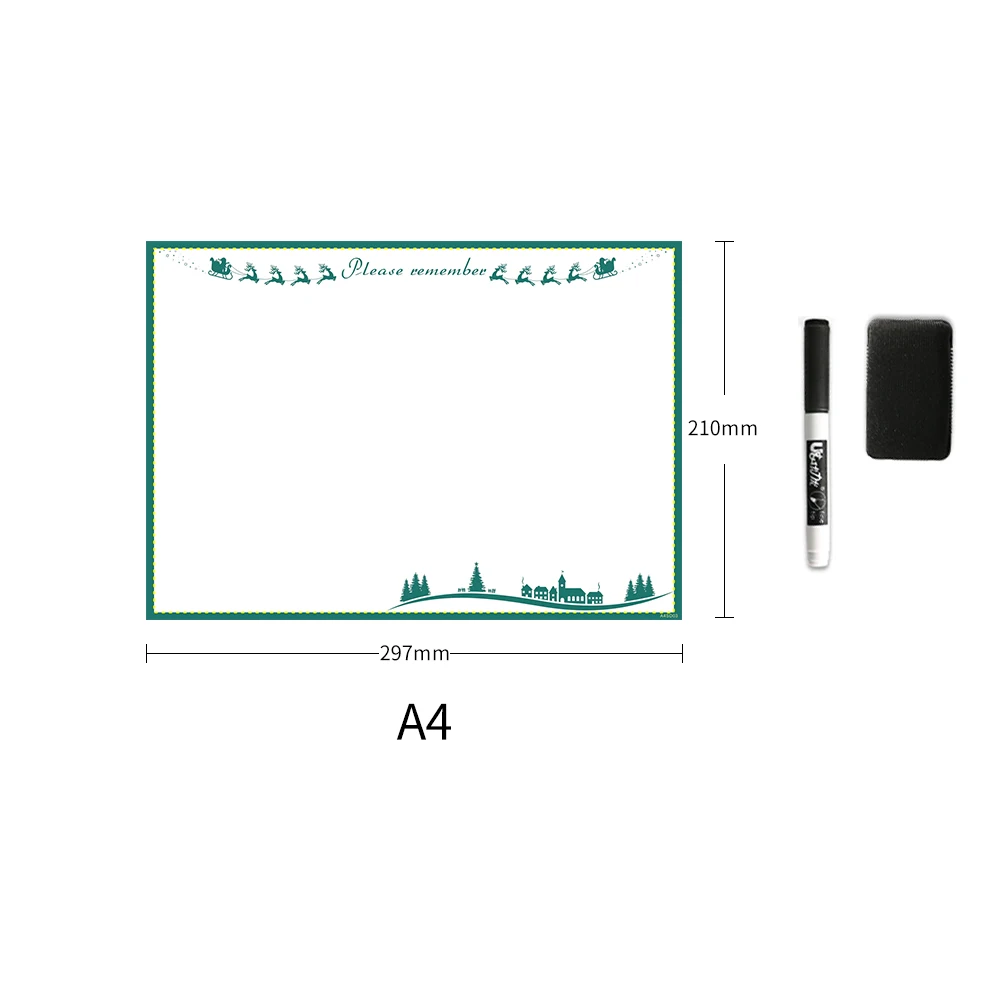 A4 многоразовый ежедневный блокнот для рисования сообщений на холодильнике, белая доска, магнитный еженедельник, напоминающий стикер на холодильник