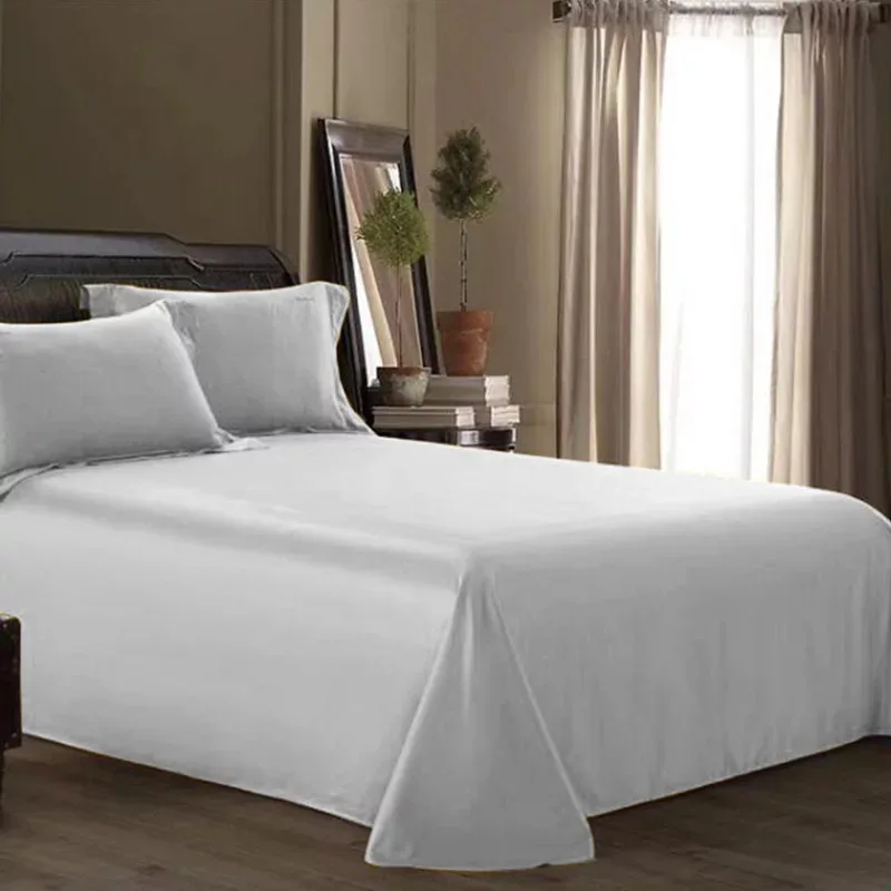 100 Pieces Flat Sheet 100% Egyptian Cotton 1200 TC White Color Twin Size x 200 cm Customize Wholesale |
