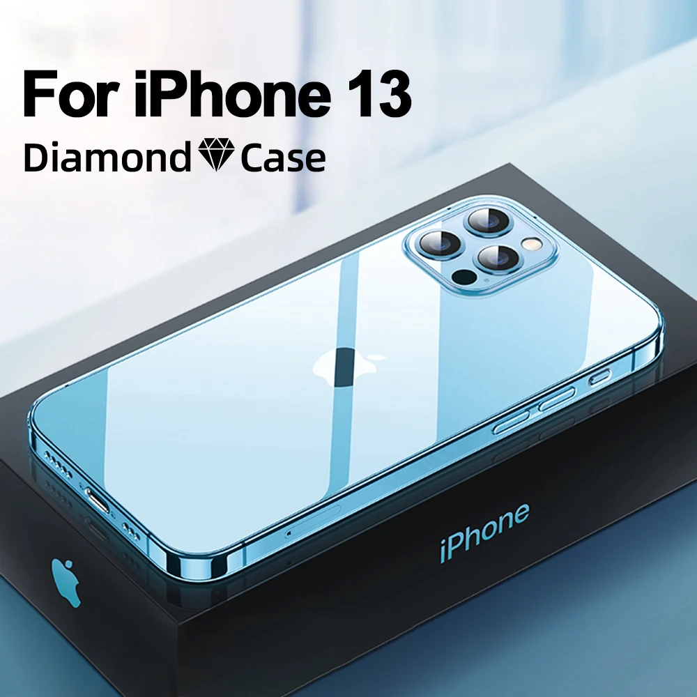 Прозрачный чехол для iPhone 13 Pro Max с полной защитой объектива Жесткий Поликарбонат