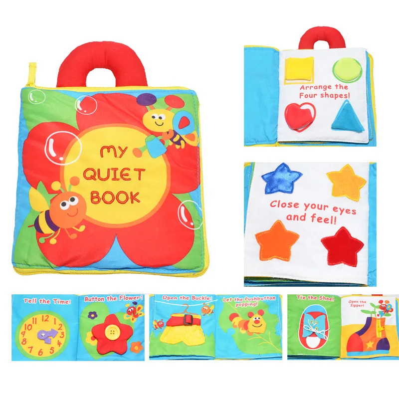 

Baby Educational Toys Infant Kids Early Development Quiet Cloth Books Goodnight Learning Education Unfolding Activity Books