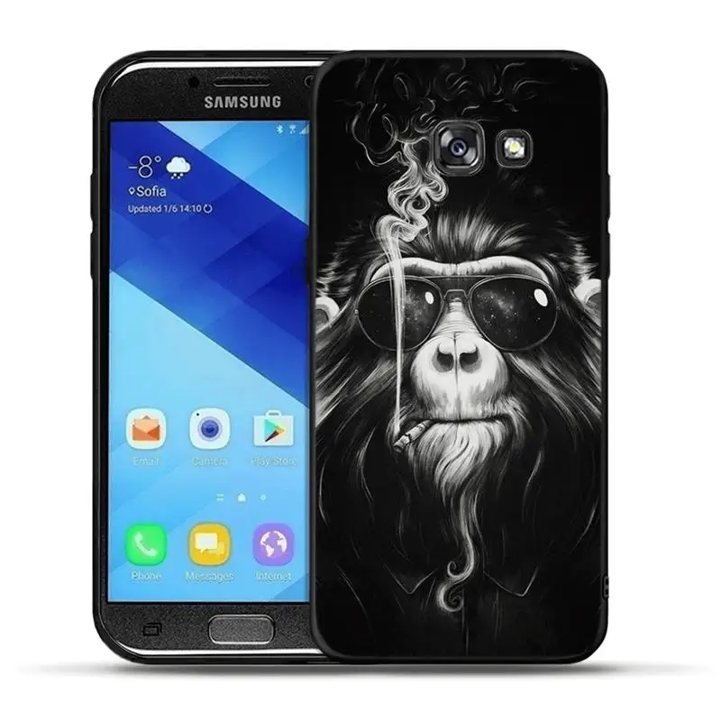 Льва Cat Чехол для Samsung Галактики A7 A5 A3 2016 2017 A8 A6 плюс A9 2018 чехол телефона A50 A30 A20 Fundas