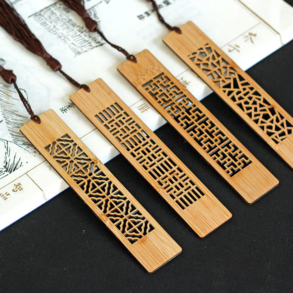 Marcapáginas de madera clásicos, Retro Chic huecos, regalos de abeto NC99, 1 ud.
