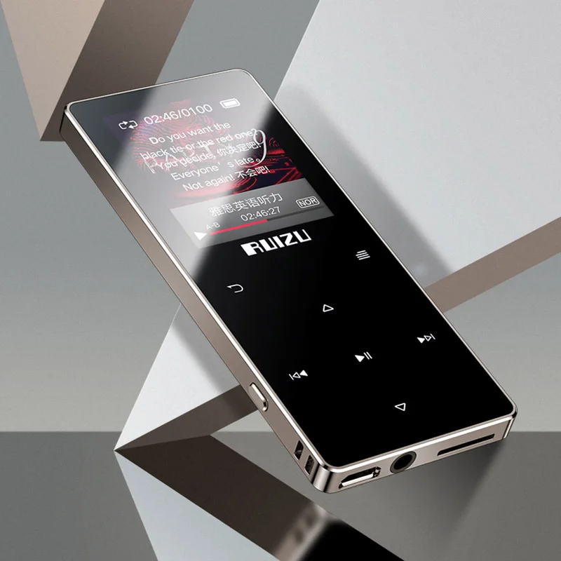Ruizu D28 Bluetooth MP3 плеер со встроенным динамиком Ультратонкий портативный Walkman