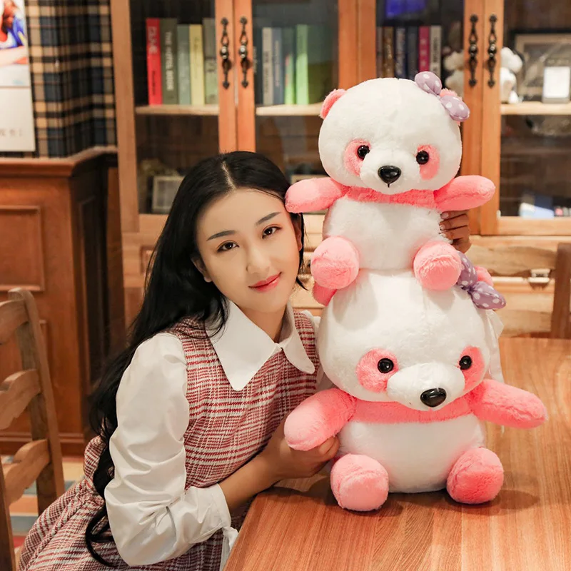 

Cute Panda Doll Plush Toys CHILDREN'S Pillow Red Panda Doll Home Decoration Send Girl'S Doll