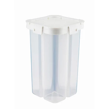 

1*Storage Case Box 2.3L 4Grids Plastic Grain Storage Case Seal Container Cereal Dispenser Cans High Quality