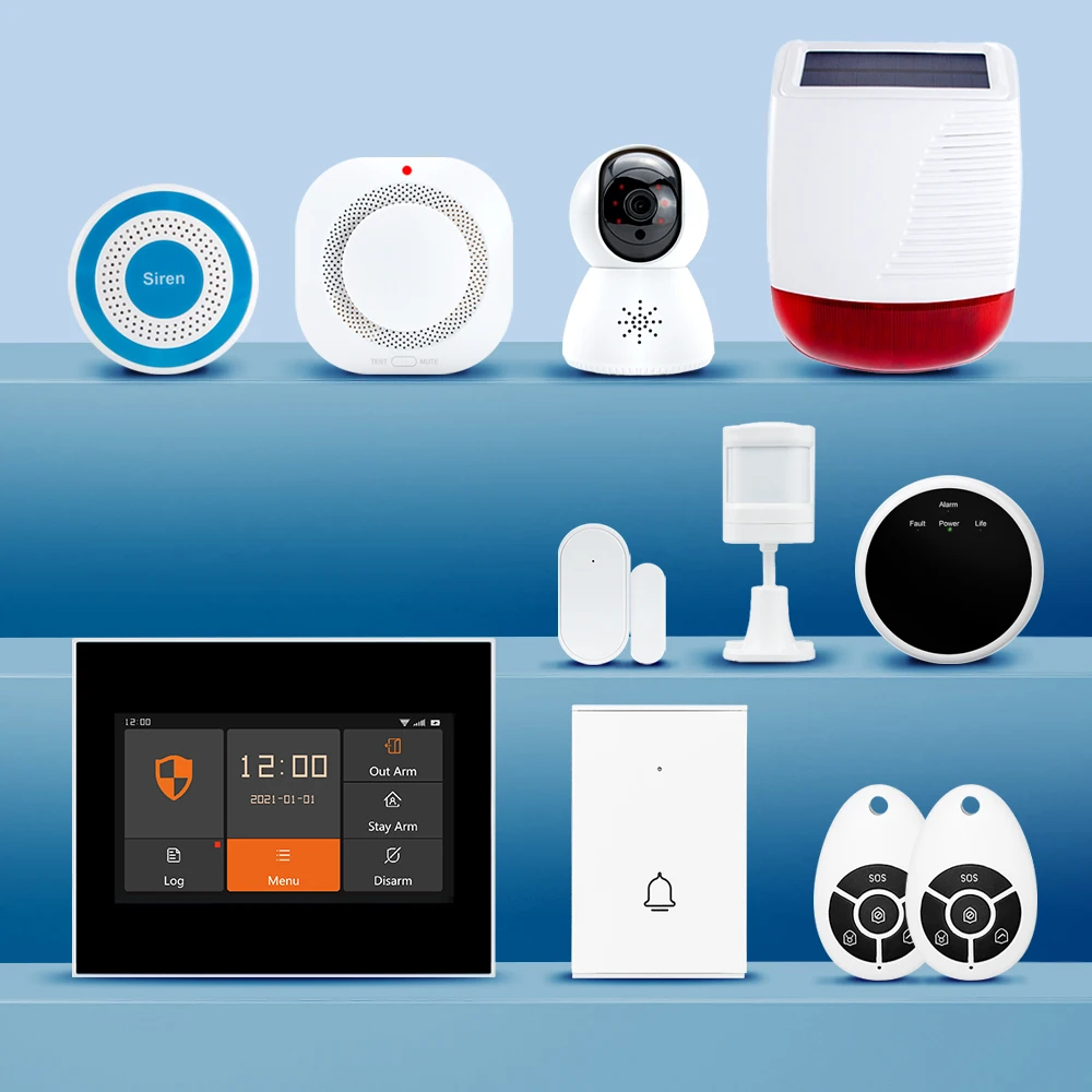remoto por aplicativo, vida inteligente, ota, com sensor de movimento de sirene
