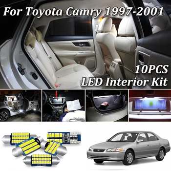 

10Pcs No Error White Canbus For Toyota Camry XV20 Car LED Interior Dome Map Light + License Plate Lamp Kit (1997-2001)
