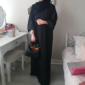 

Fashion Women Plus Size Abaya Jilbab Muslim Maxi Dress Solid Loose Floor-Length Kaftan Long Dress Islamic Clothings S-2XL