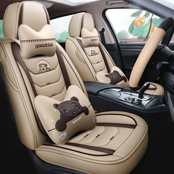 

Full Coverage Eco-leather auto seats covers PU Leather Car Seat Covers for nissan almera n16 g15 classic altima juke kicks leaf