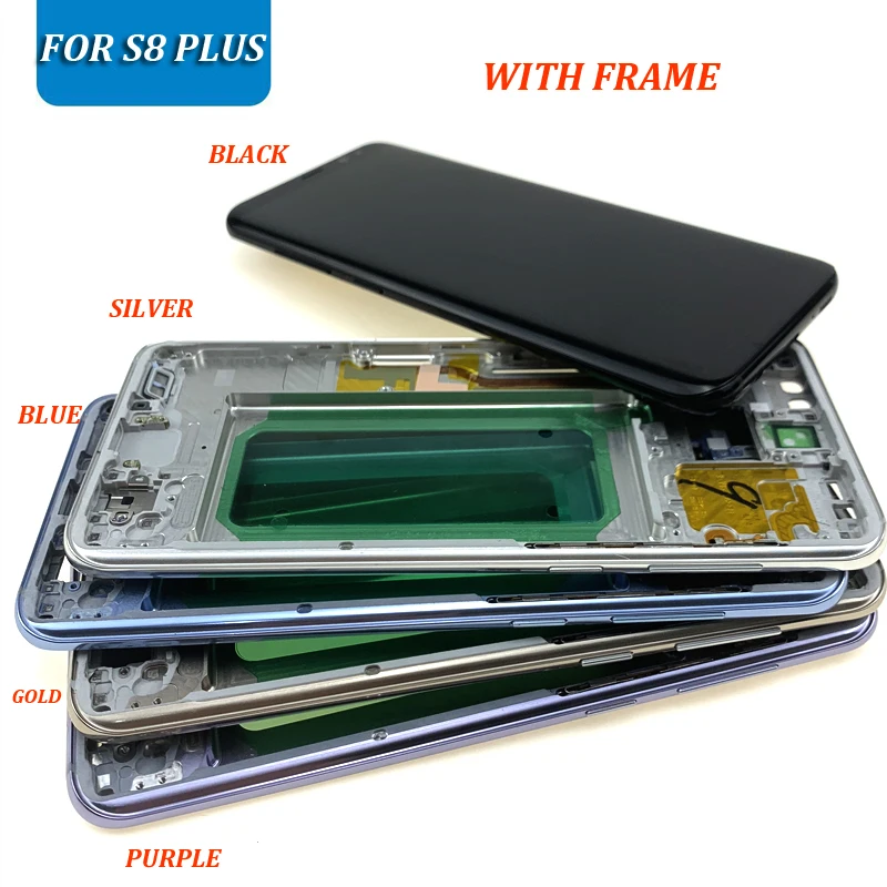 

Original Lcd For Samsung S8 S8 Plus screen G950F G955F Display For Samsung Galaxy S8 S8 Plus Lcd Touch Display Assembly Replace