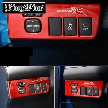 

BeingWins Car-styling For RAV4 2014-2019 Mirror Adjustment Button Panel Cover Trim Sequins Left Controller Press Key Trim