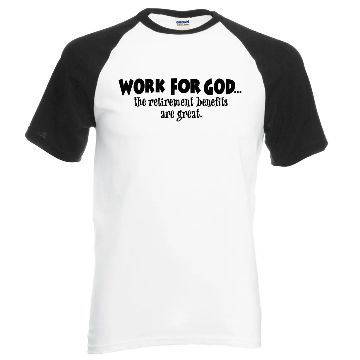 

New Arrival Christians Religious Work For God Letters The Benefits Are Great 2020 New Summer 100% Cotton High Quality Raglan Tee