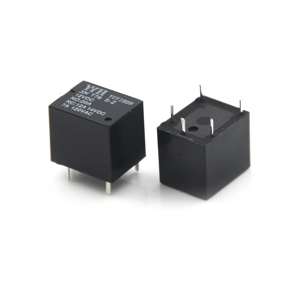

2Pcs Mini Relay YYH T78-12V-Z ORIGINAL T78 DIP-5 10A 24V 12v DC Relay
