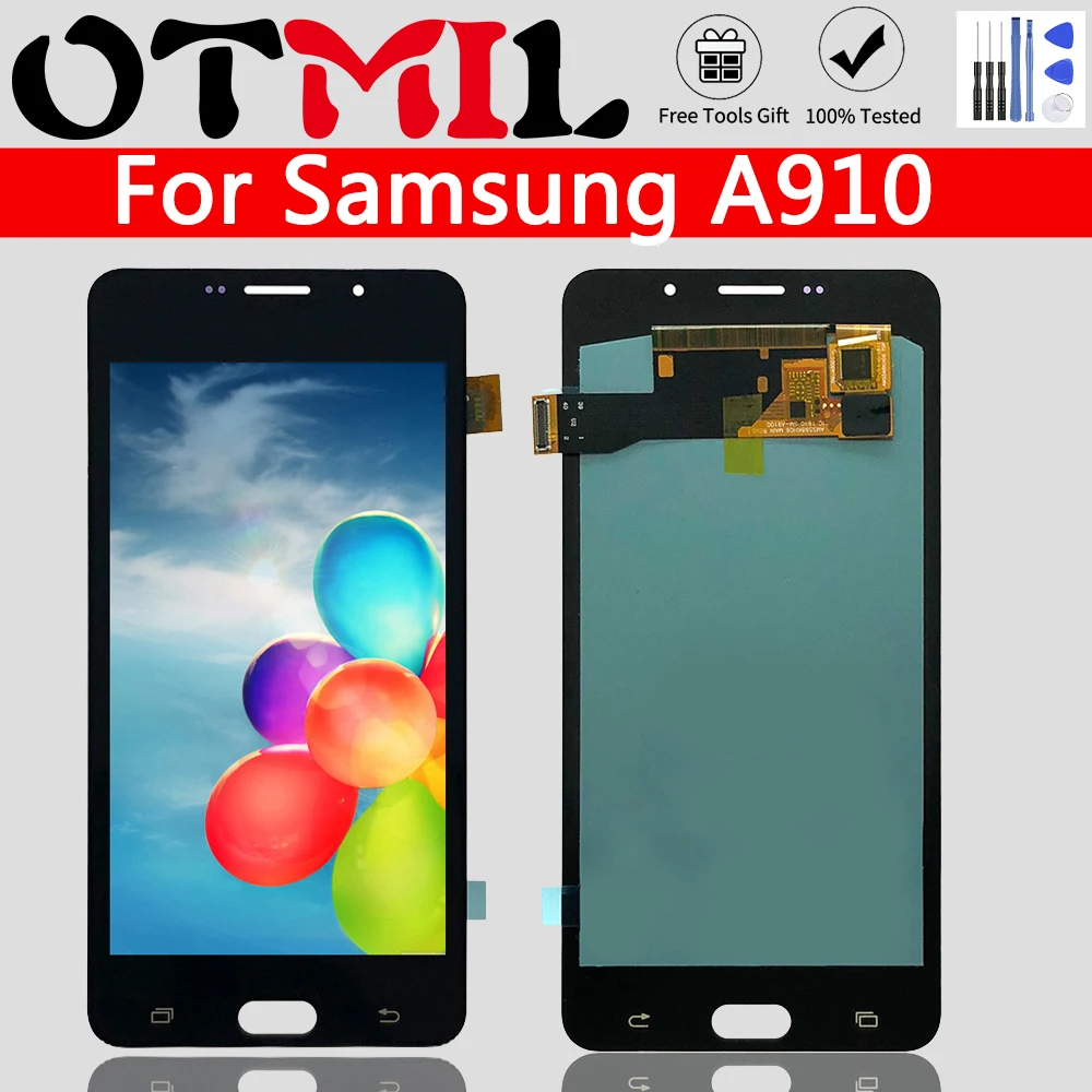 ЖК-дисплей Super AMOLED 6 0 дюйма для SAMSUNG A910 сенсорный экран Galaxy A9 Pro 2016 A9100 A910F | Мобильные