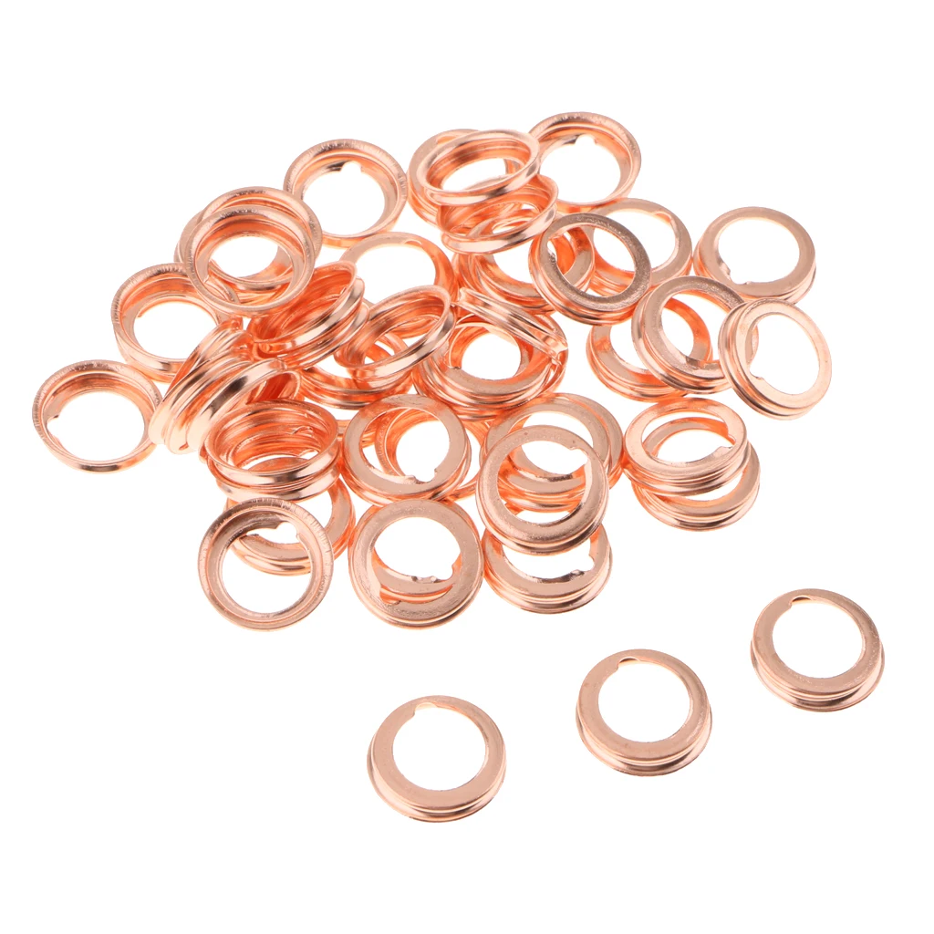 50 Pieces 12mm Oil Drain Plug Copper Washer Gaskets Fits For NISSAN 1026JA00A