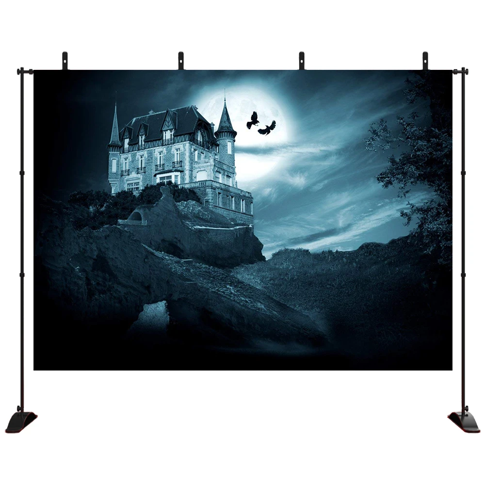 

Photophone Halloween Backdrop House Bat Moon Night Vinyl Photocall Photography Background For Photo Studio