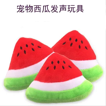 

Dog Toy Pet Bite-Resistant Model Plush Triangular Watermelon Sound Making Pet Sounding Toys
