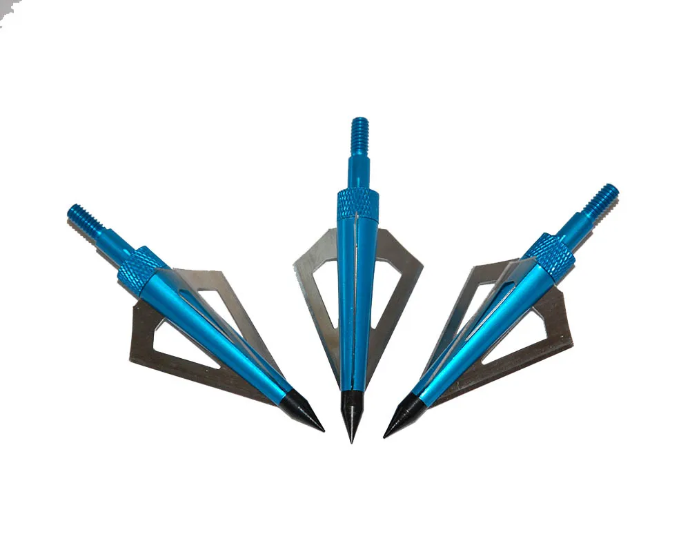 6 шт. стрелы из нержавеющей стали с 3 лезвиями для стрел|3 blade broadheads|hunting arrow headsarrow head