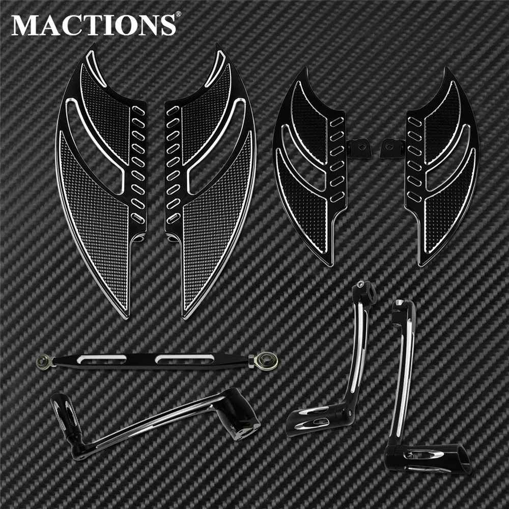 

Motorcycle Rear Front Floorboards Shift Linkage Lever Pegs Brake Arm Kit For Harley Touring 2008-2013 Trike Road Street Glide