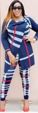 Горячая одежда Африканский Дашики Дашики модный костюм(топ и брюки) супер эластичные вечерние размера плюс для леди