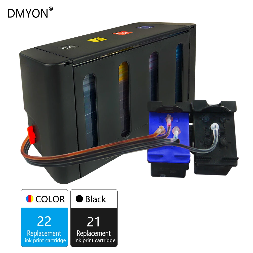 DMYON 21 22 XL Чернила совместимый с Hp чернилами Deskjet D1320 D1330 D1341 D1360 D1368 D1415 D1420 D1430 D1445
