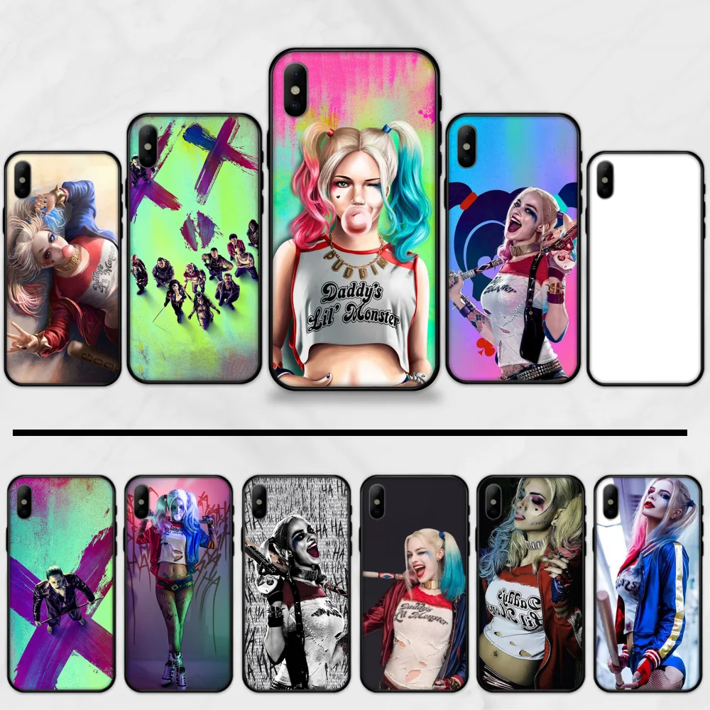 Для iphone 11 Harley Quinn ТПУ черный чехол для телефона Корпус 5 5S SE 5C 6 6S 7 8 plus X XS XR PRO