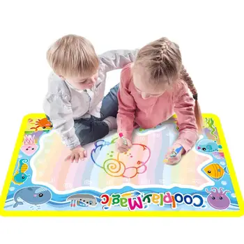 Magic Water Painting Drawing Mat & 2 Pens Doodle Board Coloring Books for Kids Children Educational Toys 1