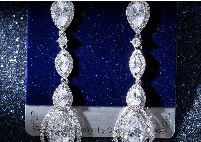 

VCC216 Luxury super zircon necklace, earrings, bride's evening dress, noble accessories