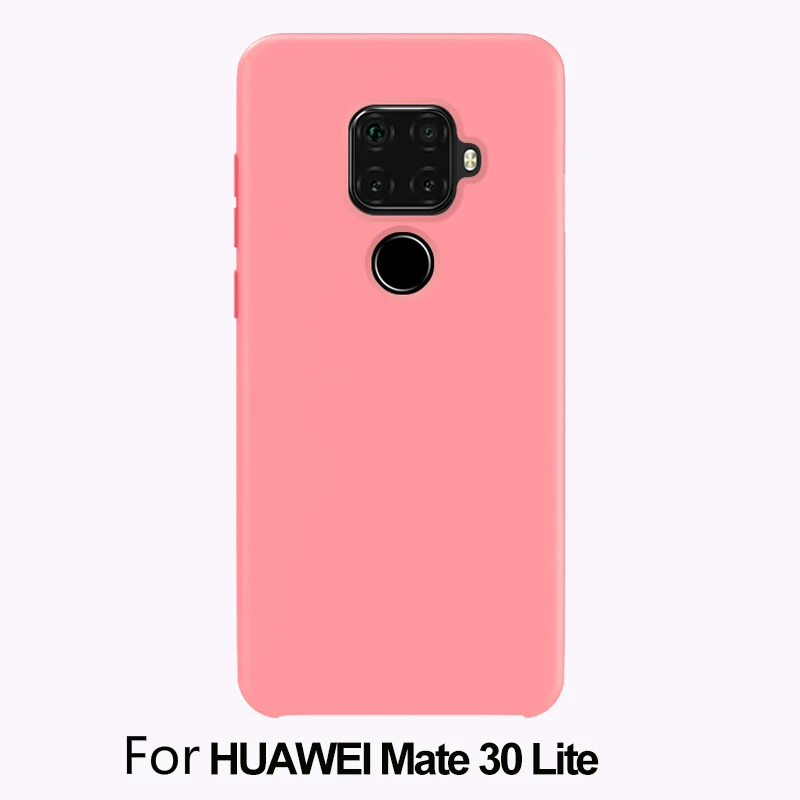 Для huawei mate 30 Pro Чехол Высокое качество жидкий силиконовый мягкий защитный чехол для huawei mate 30 Lite чехол для телефона Fundas - Цвет: 30 Lite - Pink