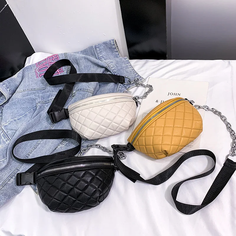 

2019 Casual Chest Pack Cool Chain Rhombus Cross-body Outdoor Bag Summer Multi-color Korean-style Wallet Combination Bag