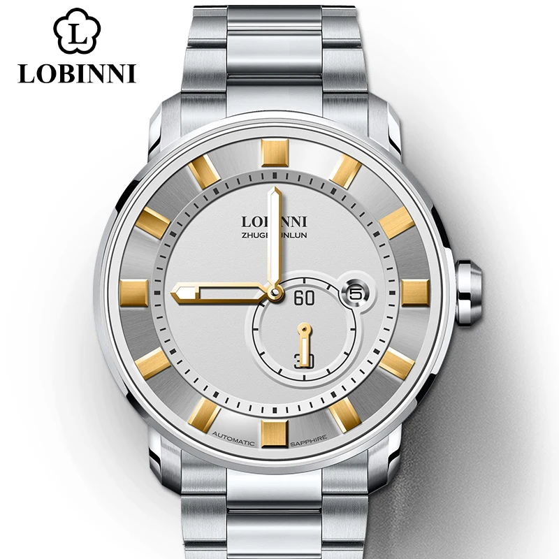 Швейцарские парные часы, люксовый бренд, часы для влюбленных мужчин и женщин, японские механические часы Miyota, автоматические часы, сапфир, relogio - Цвет: Silver-Gold-M