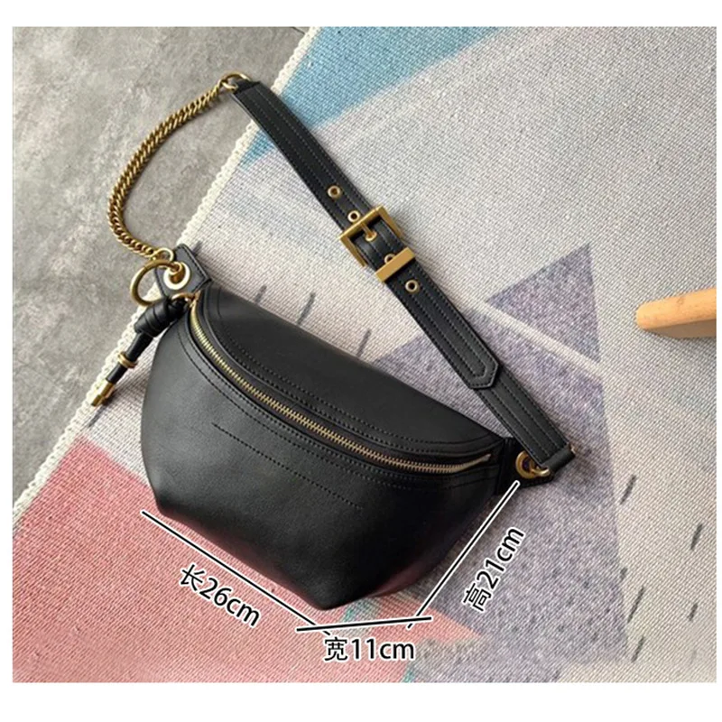 Bolsas De Mujer женская сумка на плечо из натуральной кожи вместительная сумка-мессенджер сумки кошельки и Сумка-клатч Ins Hot - Цвет: black