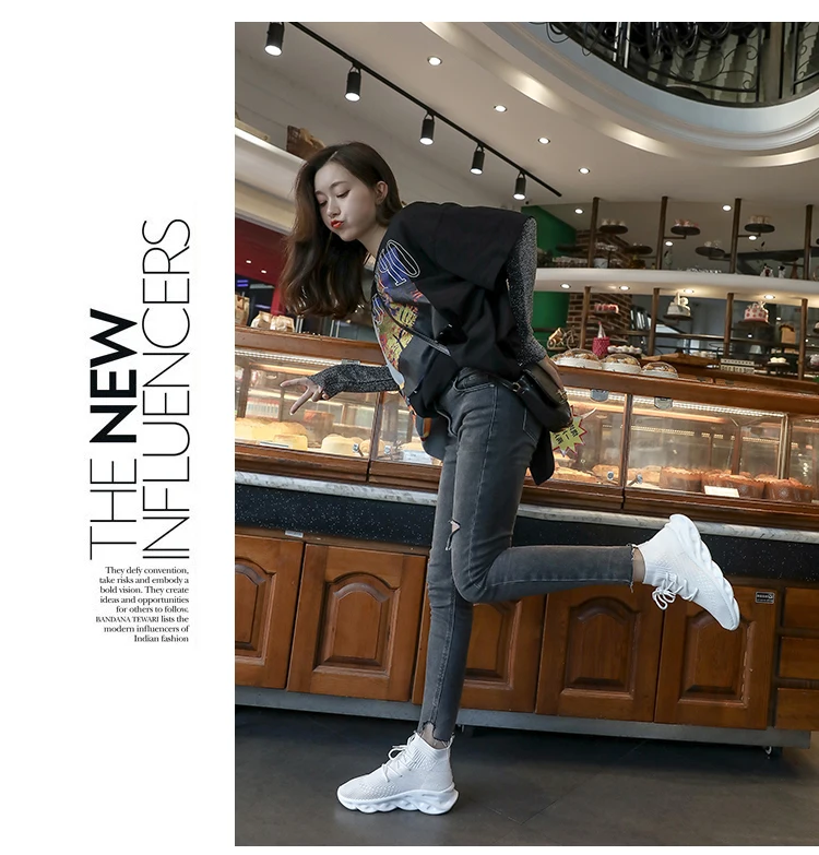 Желтые высокие кроссовки из эластичной ткани; женские трикотажные дышащие кроссовки на платформе; женские кроссовки на массивном каблуке; женская повседневная обувь