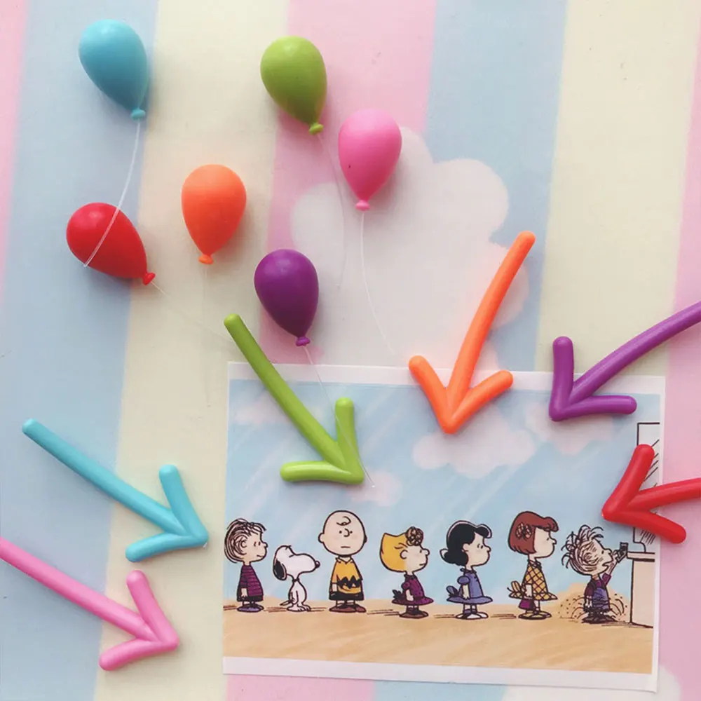 Magnetic Fridge Stickers Decoration Gift Kitchen Cute Balloon Arrow Whiteboard Message Anime