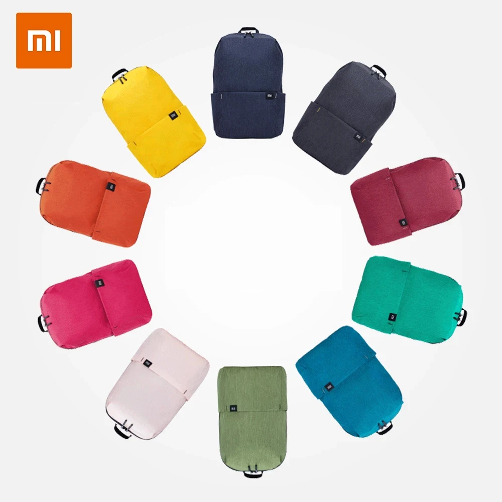 Оригинальный маленький рюкзак Xiaomi Mi объем 10 л водонепроницаемый красочный