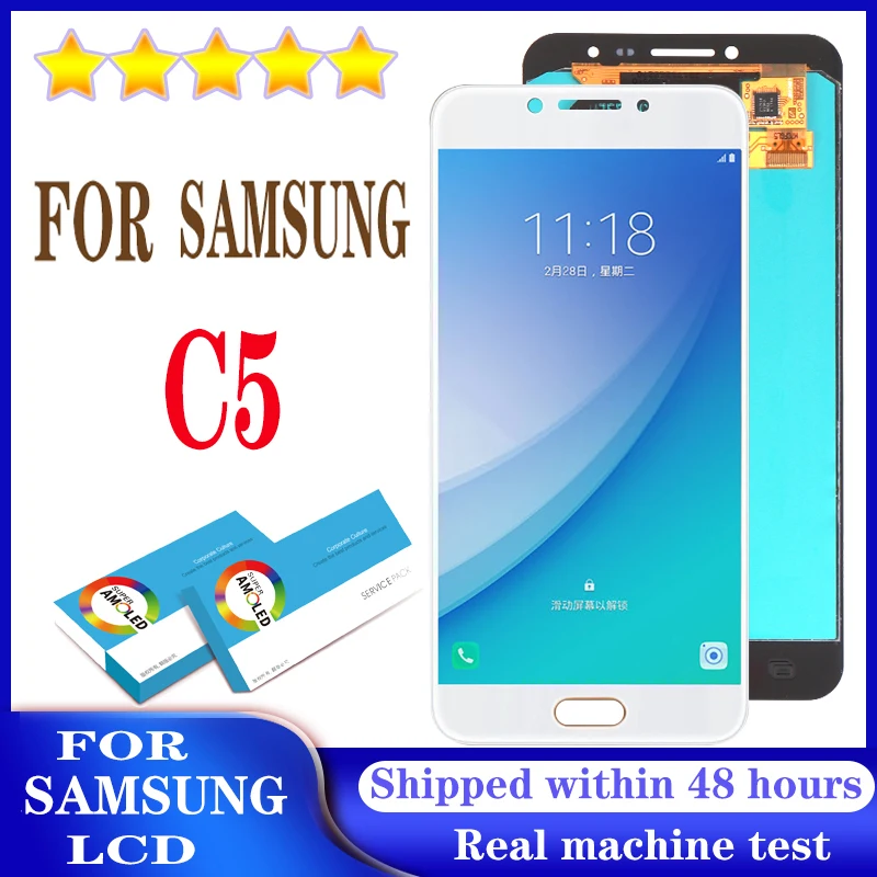 100% Оригинальный Amoled 5 2 ''ЖК дисплей для Samsung Galaxy C5 C5000 SM-C5000 Полный ЖК сенсорный