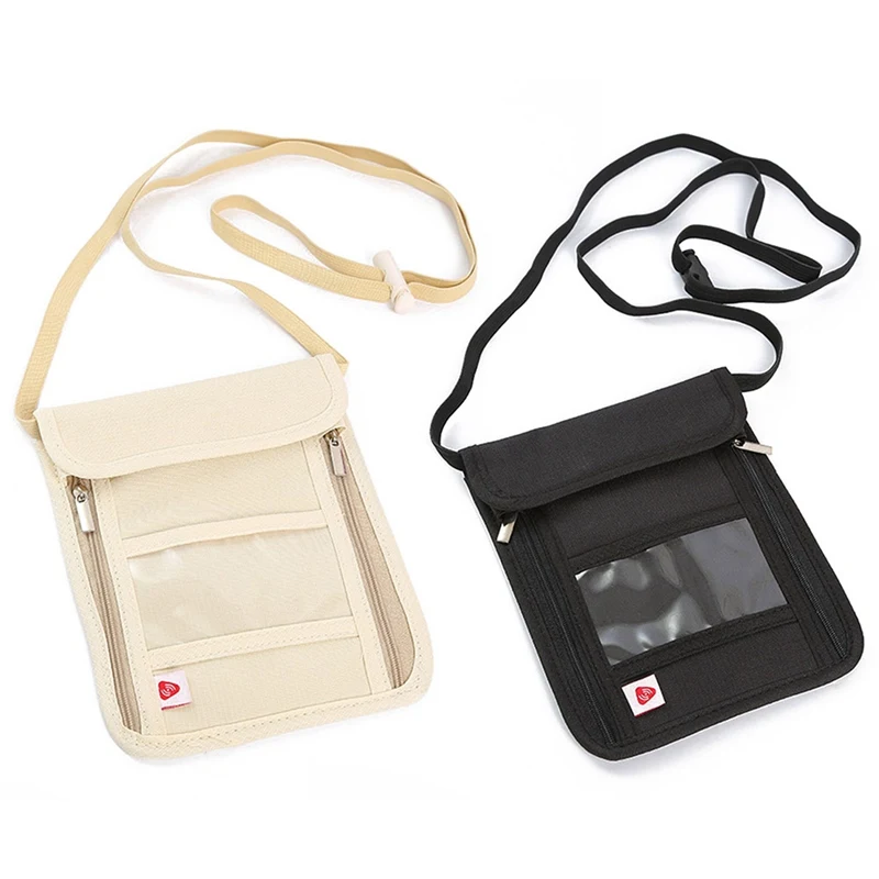 

1PC RFID Passport Holder Multi-function ID Hanging Neck Bag Blocking Money Pouch Travel Passport Holder Neck Bag Passport Holder