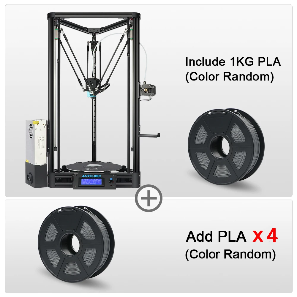 ANYCUBIC Kossel 3d Принтер шкив линейный плюс половина собранного большого размера 3D печати модуль автоматического выравнивания дешевые impresora 3d - Цвет: Kossel Add 4KG