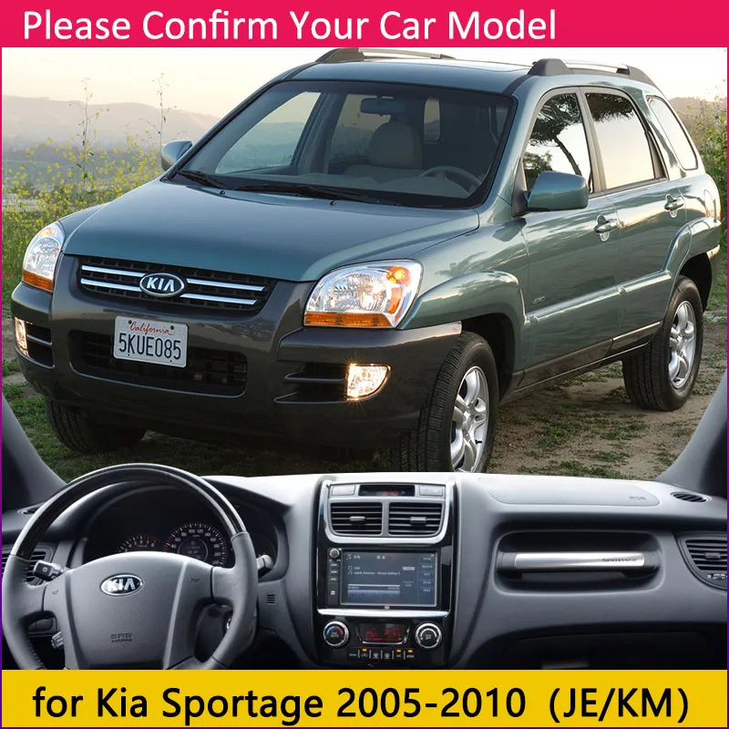 JE KM 2005-2010 Для KIA Sportage 2005~ JE KM SL QL Противоскользящий коврик для приборной панели Защита от солнца коврик для защиты ковров автомобильные аксессуары R коврик - Название цвета: JE KM 2005-2010