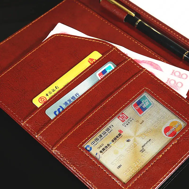PU 가죽 Padfolio A5 메모장 홀더, 휴대용 A5 문서 정리, 비즈니스 포트폴리오