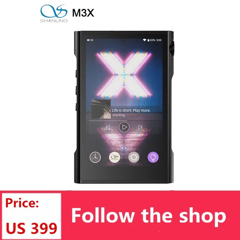 Shanling M3X MQA Support Hi-Res Portable Player Dual ES9219C DAC/AMP DSD256 384kHz/32bit Two-way Bluetooth 3.5mm&amp4.4mm output |