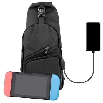

console bag Nintend Switch Backpack Crossbody Travel Bag For Console Joy-cons and Via Side USB Charging Interface